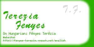 terezia fenyes business card