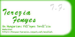 terezia fenyes business card